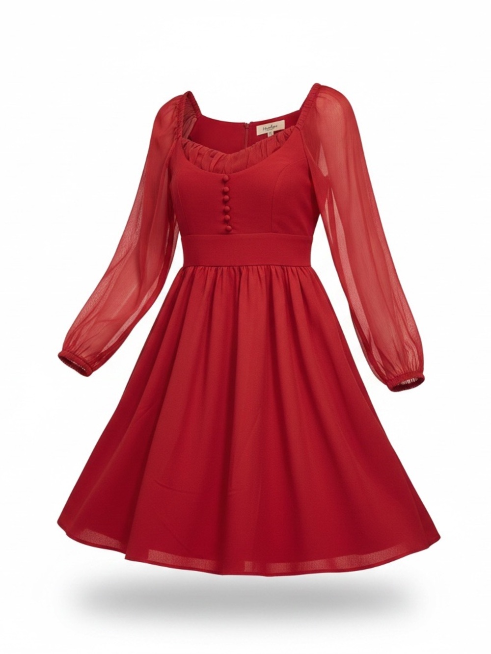 Timeless London Vintage Retro 50’s Long-Sleeve Fit & Flare Swing Party Dress
